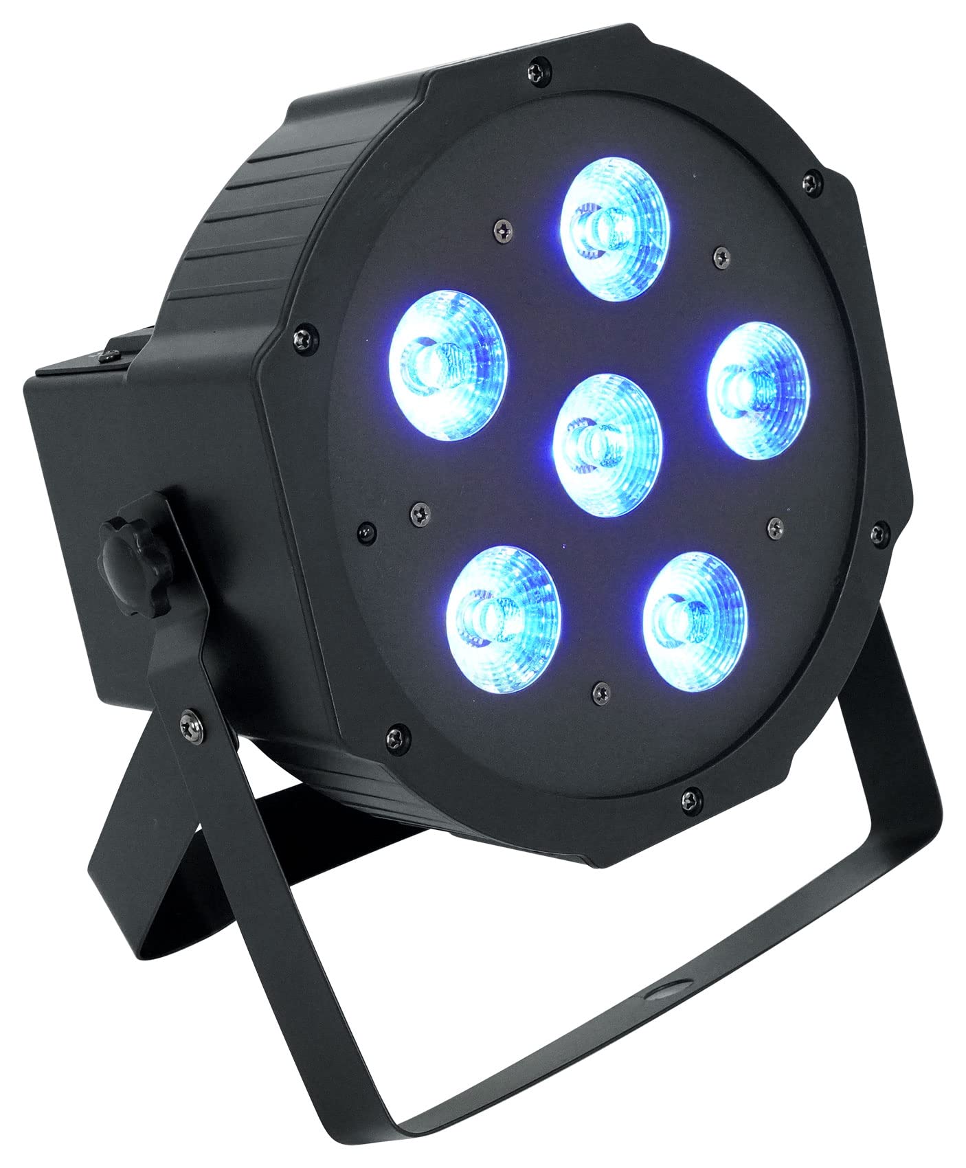 Rockville Battery Par Pack 61 8 RGBWA+UV Battery-Powered Par Lights with Charging Flight Case, DMX & IR Remote, 15-Hour Battery, Master/Slave Mode, Strobe & Sound Activation, Perfect for Events & DJ