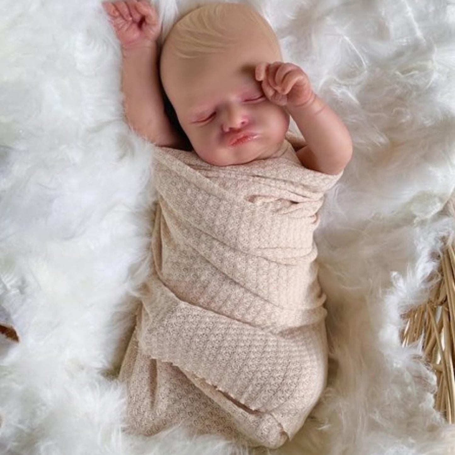 ForBaysy Newborn Photography Props for Baby Boys and Girls Newborn Wraps for Infant Baby Photoshoot Waffle Texture Knit
