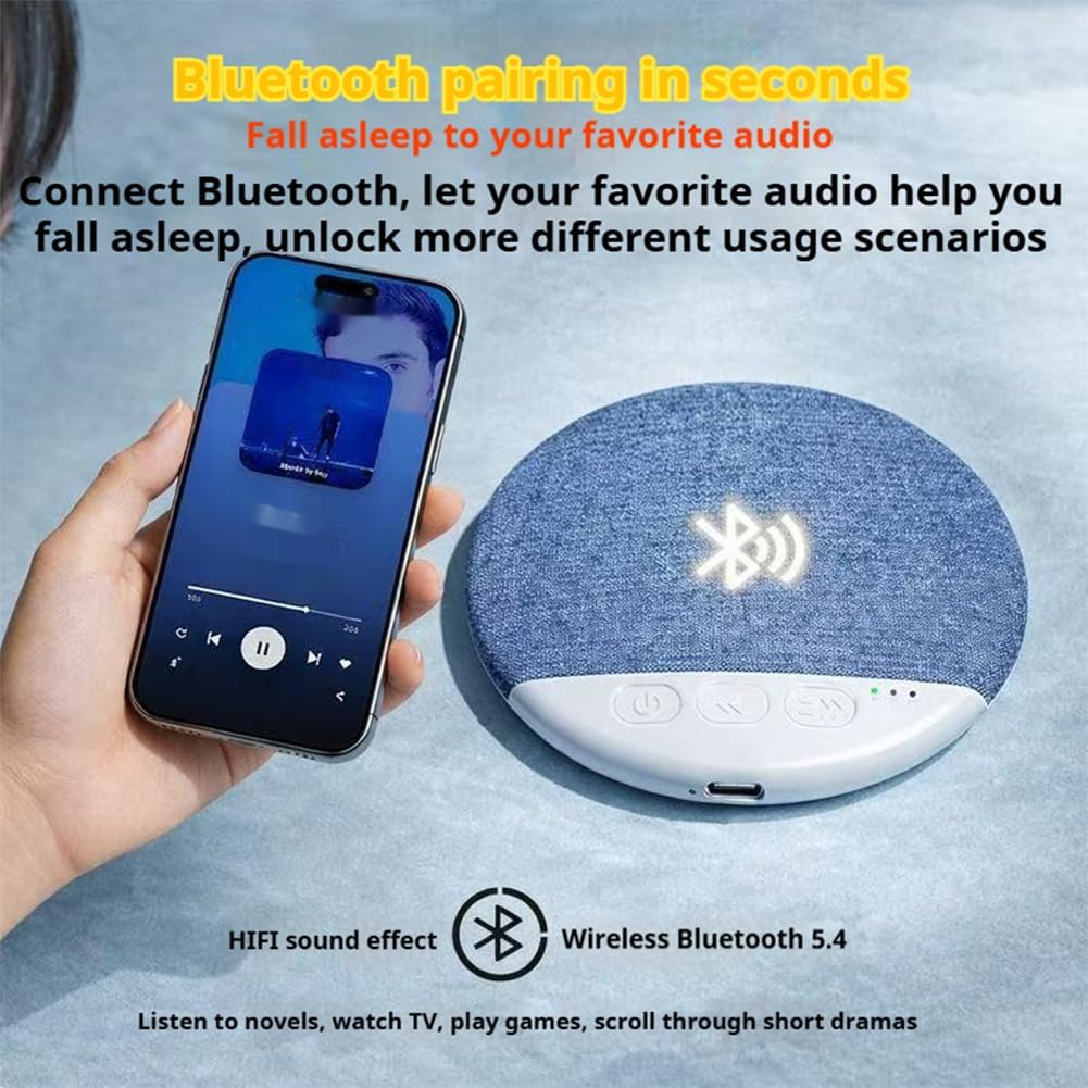 FACAIFACAI 2026 20H Pillow Speaker, New Sleep Speaker Under Pillow, with White Noise, Auto-Off Timer, Play, Stereo