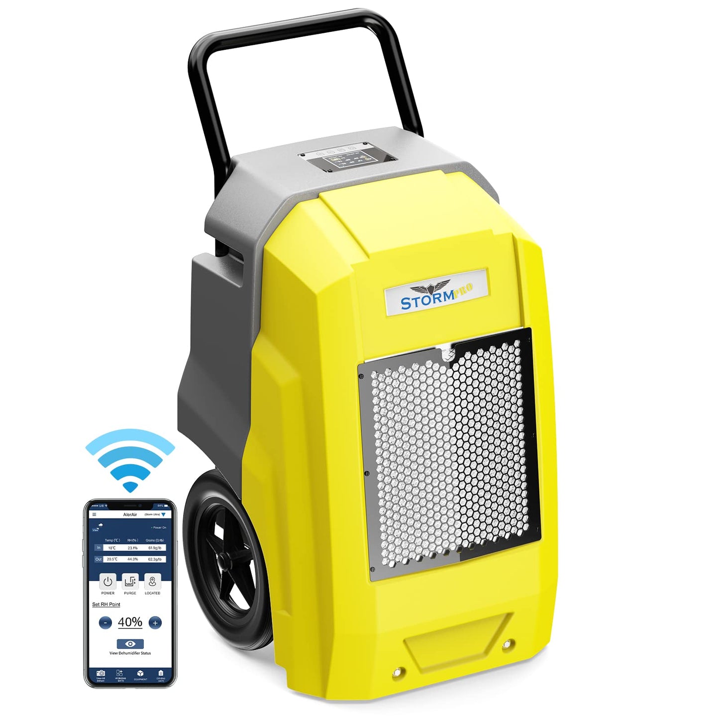 ALORAIR 180 Pints Commercial Dehumidifier with Pump Drain Hose, Smart Wi-Fi Dehumidifier for Large Basement, Industrial or Commercial Space, Smart Wi-Fi, 6 Years Limited Warranty