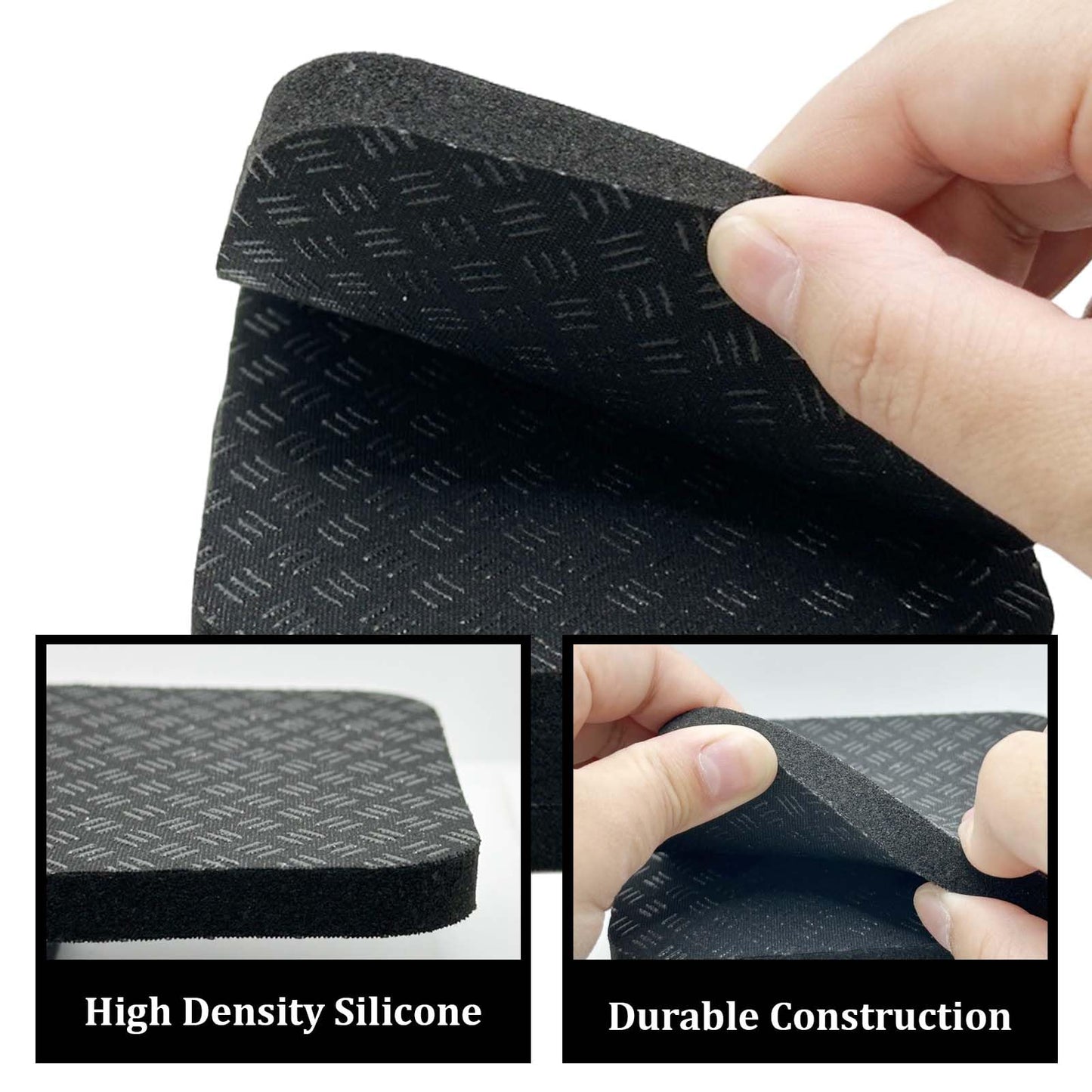 4PCS Non-Slip Walking Pad Mat,Treadmill Mat Pad for Carpet Hardwood Floors Indoor & Gym, Noise Reduction Exercise Equipment Mat for Under Treadmill & Exercise Bike Machines (4, 10mm)