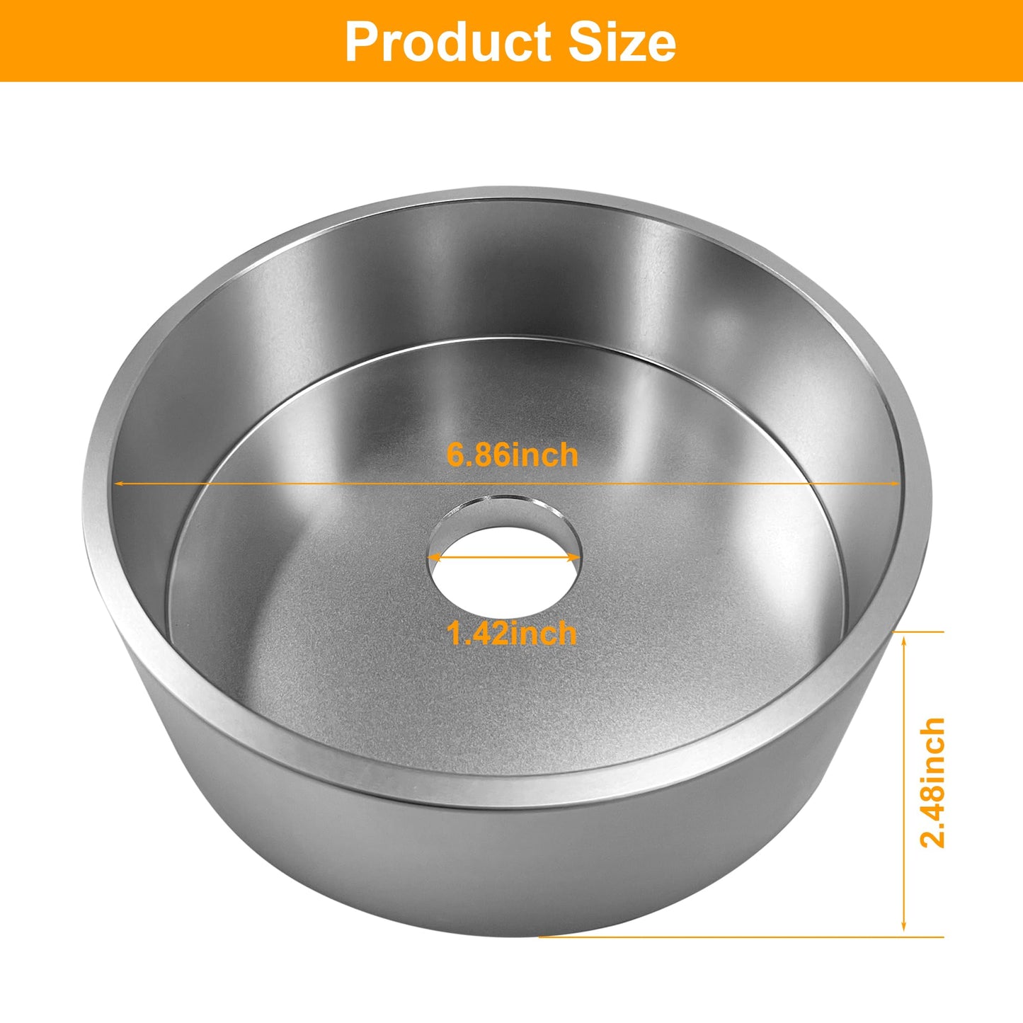 Camotokiit Wheel Balancer Light Truck Large Rim 7.5" Wheel Spacer Backing Plate - Fits Accuturn, CEMB, Coseng, Launch & Ranger Models with 36mm Shaft-Sliver