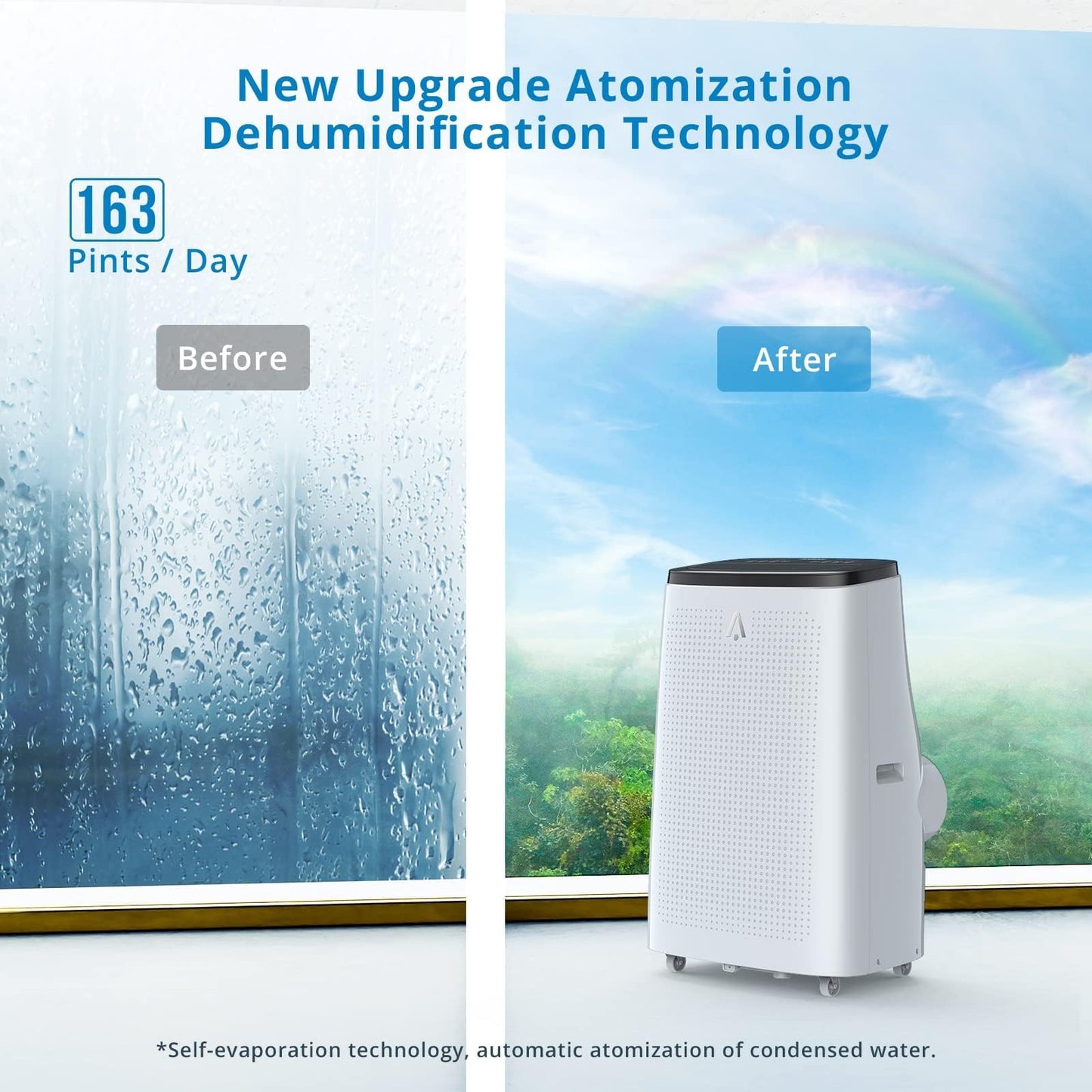 14000 BTU Portable Air Conditioners with Remote Control, 3-in-1 Free Standing Cooling AC Unit with Fan & Dehumidifier, Cools Room up to 750 sq.ft, Smart/Sleep Mode,3 Speed,24H Timer,Window Kit