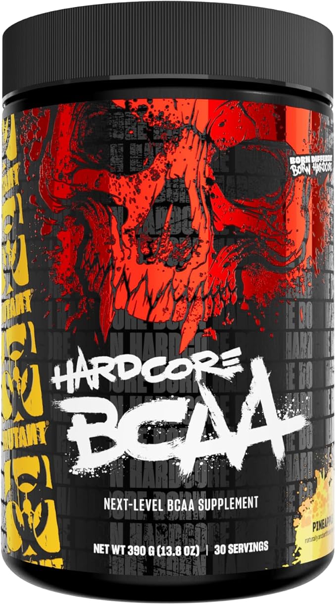 Mutant Hardcore BCAA - Pre, Intra or Post Workout ??BCAA Next Level branched-Chain Amino Acids Supplement ??Hydration + Recovery - 30 Serving - Pineapple