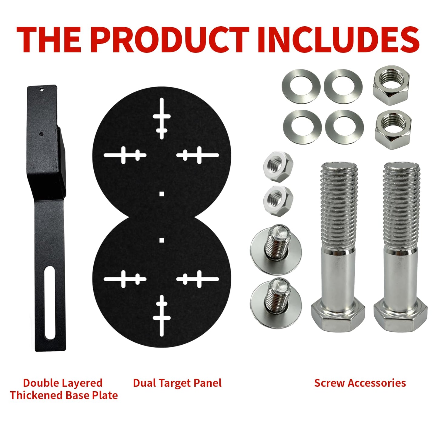 Wall Ball Target | Single & Double Heavy-Duty Plates for Wall Ball Training, Medicine Ball Target for Power Cage and Racks, Gym Fitness Enhance Strength and Explosive Power (0.7" / 18mm Aperture)