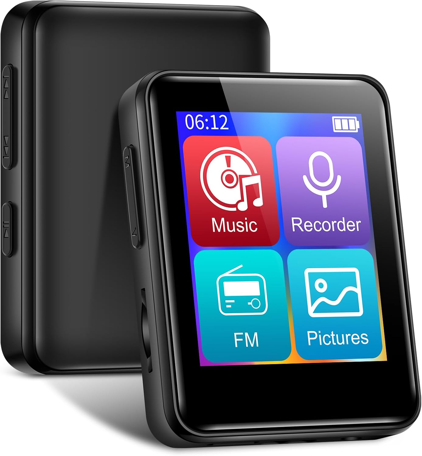 woolynew MP3 1.8 inch MP3 512GB, 64GB Music Player, Screen Portable HiFi Player Expandable to with Bluetooth, FM Radio