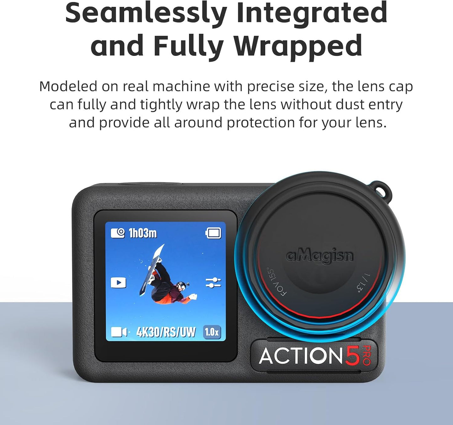 MoriEnzi 5 aMagisn for DJI OSMO Action Pro Silicone Lens Cover and Lens Protection Cover Accessories Action Camera