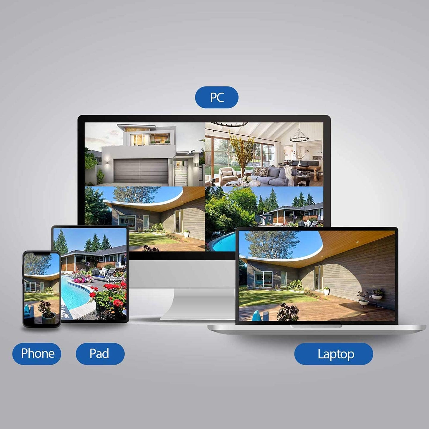 XMARTO Wireless Security Camera System 16CH Wi-Fi 6 16PC 2K Wireless Security IP Camera System(Built-in Router, Plug N Play, Mobile View, Night Vision, Built-in Audio Mic)