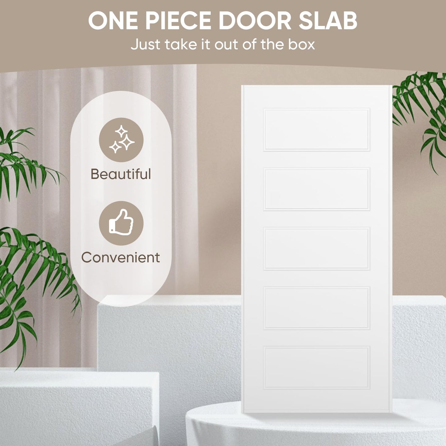 BARNSMITH 72x80 in 5-Panel Bypass Sliding Closet Door, Steel Frame White Primed Bypass Door with Top & Bottom Track Hardware Kits, Paintable and Lightweight