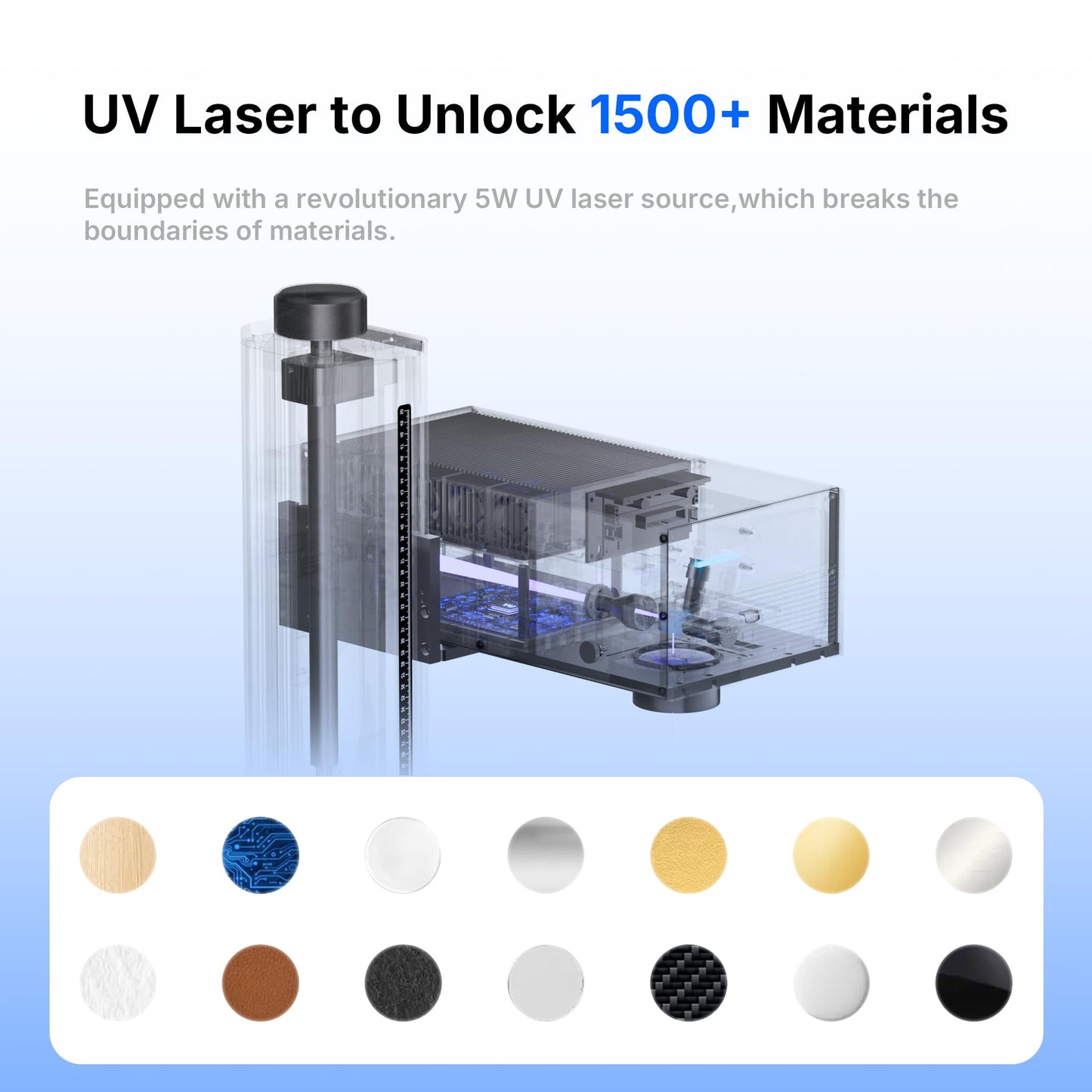 ComMarker XE 6W UV Engraving Machine, 3D Internal Engraving, Auto-Focus with LiDAR Ranging System, 10,000mm/s Engraving System, On-Site & Small-Batch Ready Engraving Machine (XE-Basic Bundle-6W)
