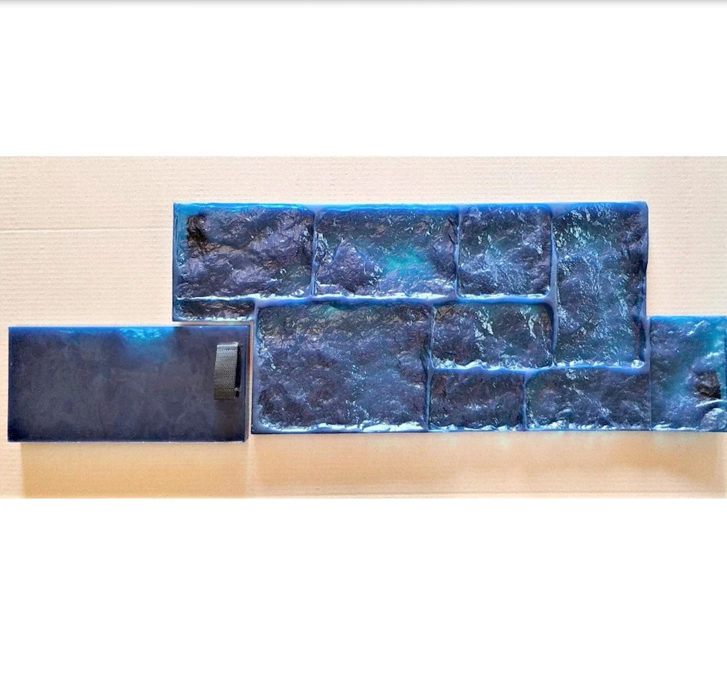 Polyurethane Mat Stamp set ''CHIPPED" | 27,56’’ x 11,81’’ x 0,78’’ Inches | 700 х 300 х 20 mm | Flexible and Durable Stamp for Printing Decorative Textures on Concrete, Cement and Plaster