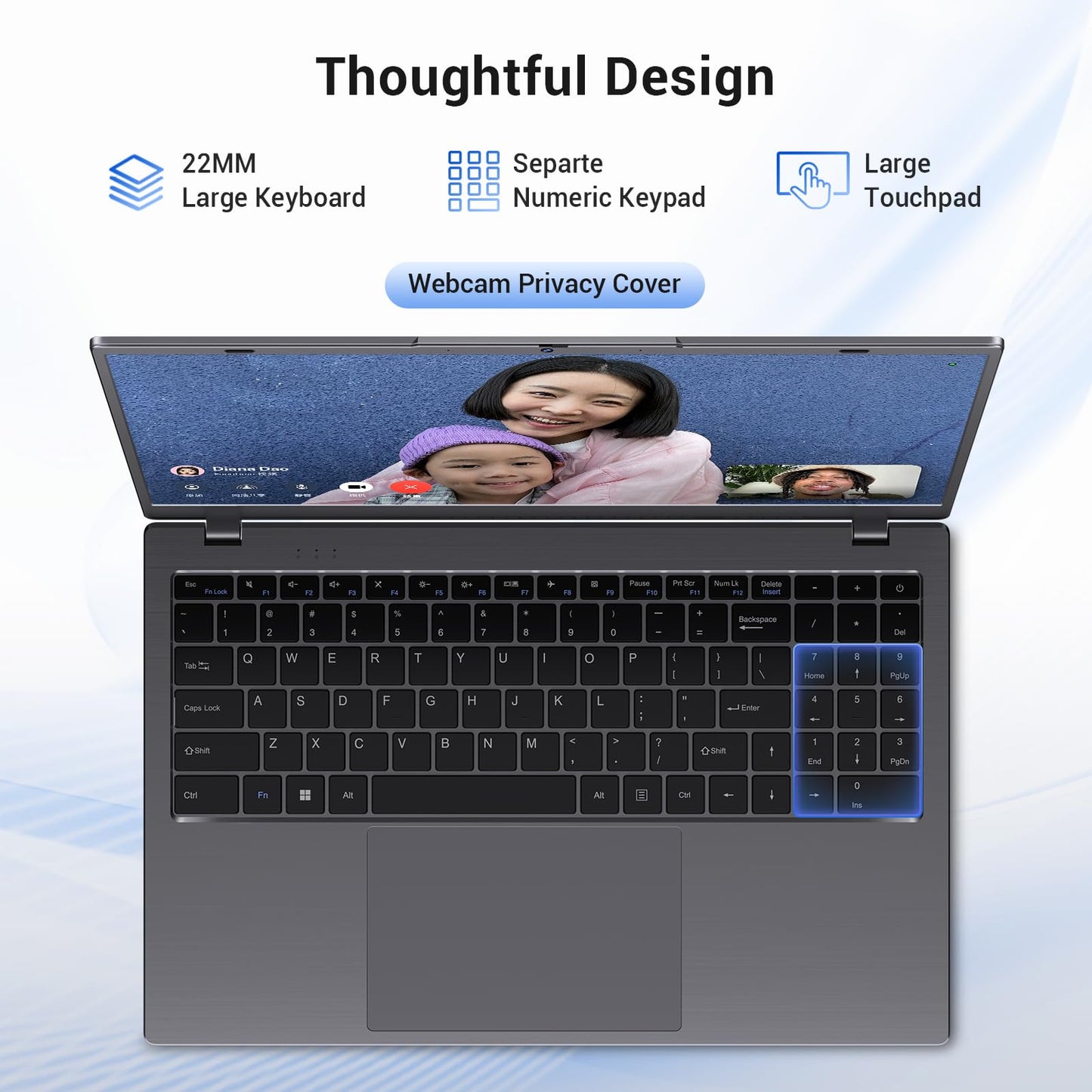 MAXVELTH 15.6 Inch Laptop Computer, AMD 3020e Processor (Up to 2.6GHz), 8GB RAM 512GB SSD, 1080P IPS FHD Display, USB3.2, Type-C, HDMI, WiFi 5, Win11 Laptop, Notebook Laptops for Business and Students