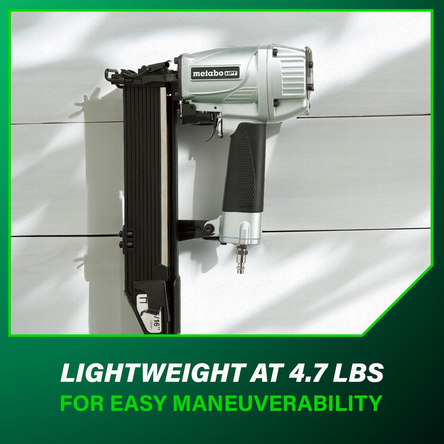 Metabo HPT 15/16 Inch Wide Crown Stapler, Pro-preferred Pneumatic Power Nailers, Fastening Tool for Wire Lathing, Housewrap, Roofing & Insulation, 16 Gauge, 5/8"to 2" Crown Staples, N5021A
