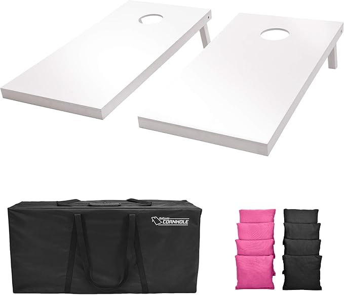 GoSports 4 ft x 2 ft Regulation Size Wooden Cornhole Boards Set - Includes Carrying Case and Over 100 Optional Bean Bag Colors