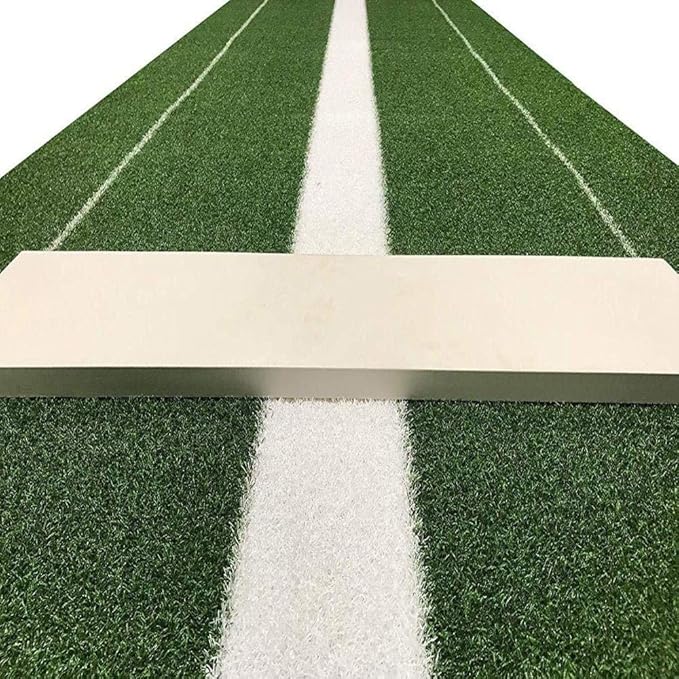 Premium 10 Feet X 3 Feet Softball Pitching Mat in Green Color Softball Pitching Aids For Indoor or Outdoor Use Antislip Rubber Bottom With Real 6 inch x 24 inch Game Pitching Rubber