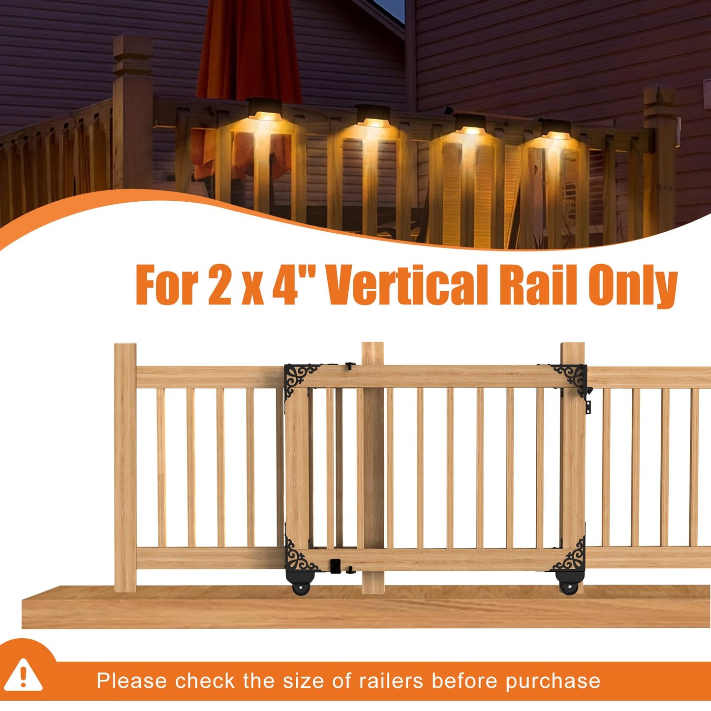 MOFEEZ Sliding Gate Kit Decorative Rolling Gate Hardware Kit Heavy Duty for Smooth Quiet Sliding Operation