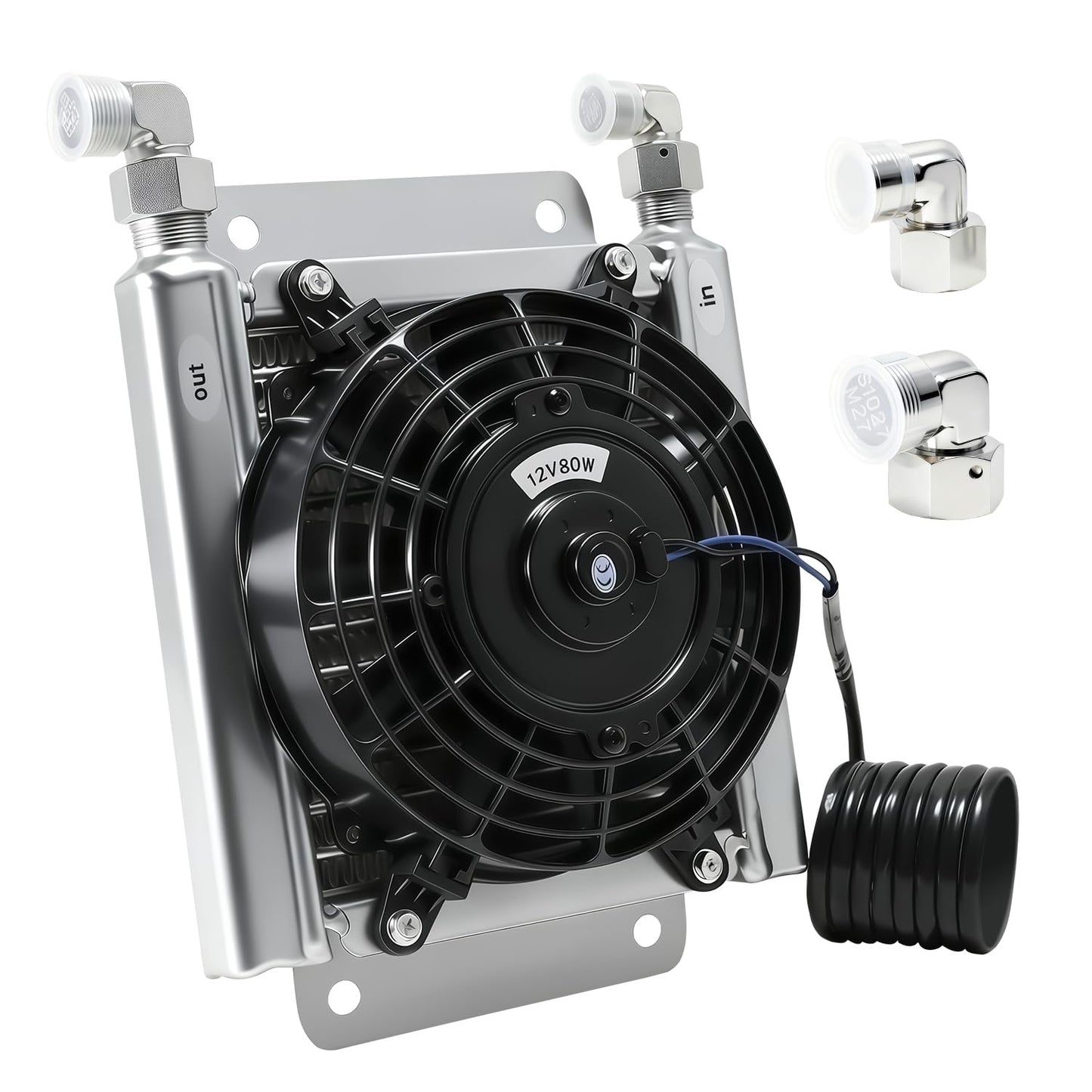 Radiator Plus Hydraulic Fan is Suitable for Mini Excavators Ranging from 1 to 1.8 tons, Hydraulic Air Cooling Radiator with Compatible with AGT-H12 and AGT-QH12