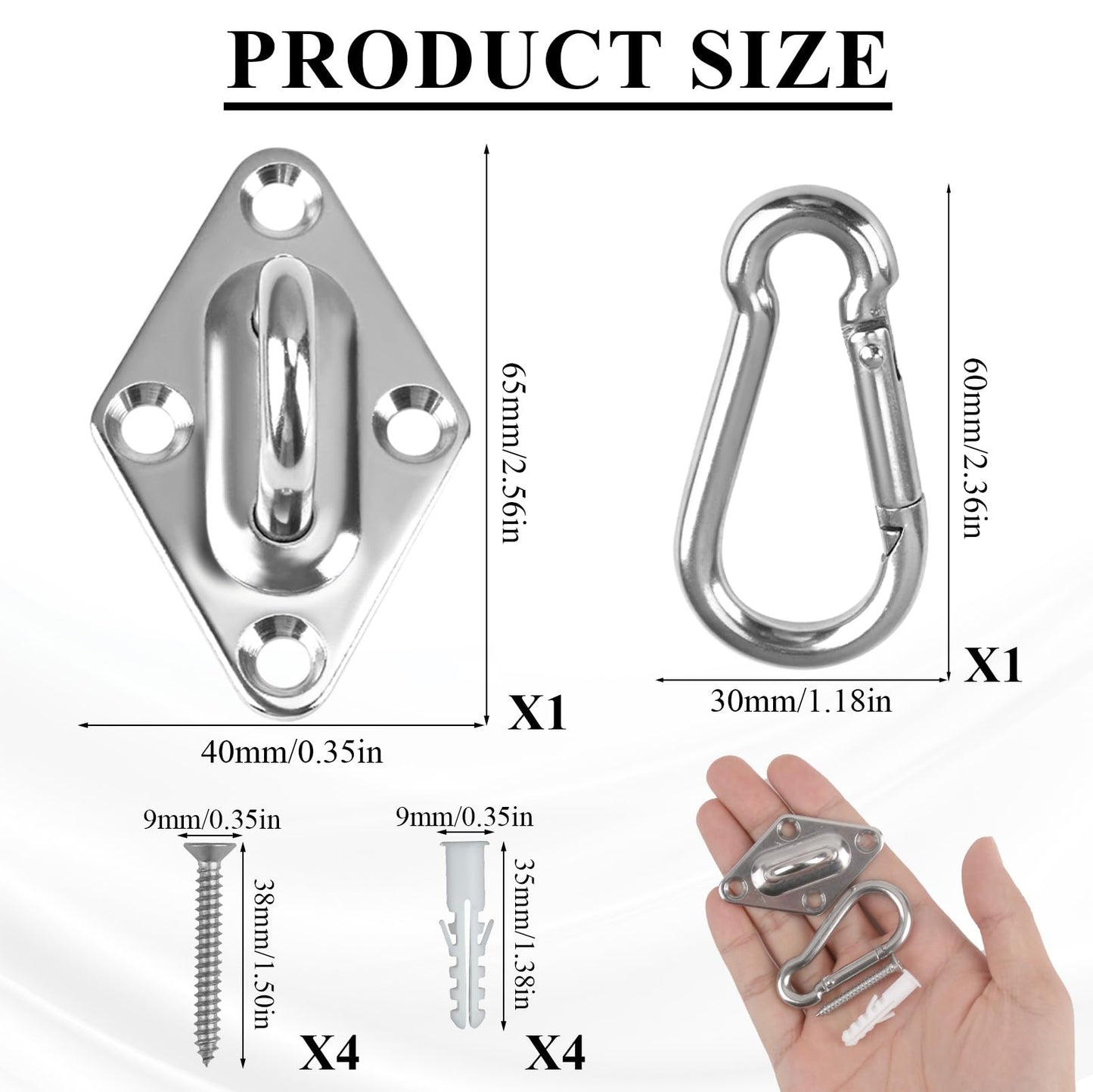 Resistance Band Wall Mount, Exercise Anchors Hooks for Wall, Space Saving Workout Resistance Bands for Beginners, Athletes, Fitness Enthusiasts, Home Gym, Suspension Trainer, Stretching