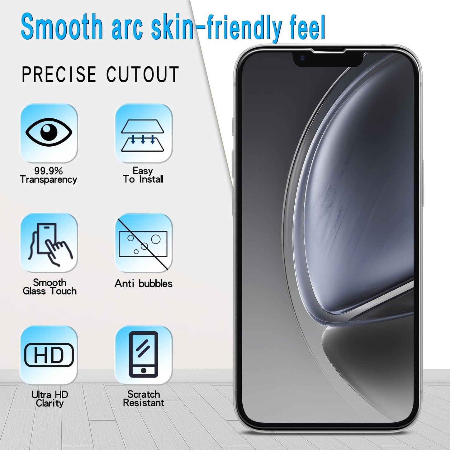 [3 Pack 17e/16e Slanku Screen Protector for iPhone Tempered Glass, NO Bubbles, Anti Scratch, Case Friendly, Easy