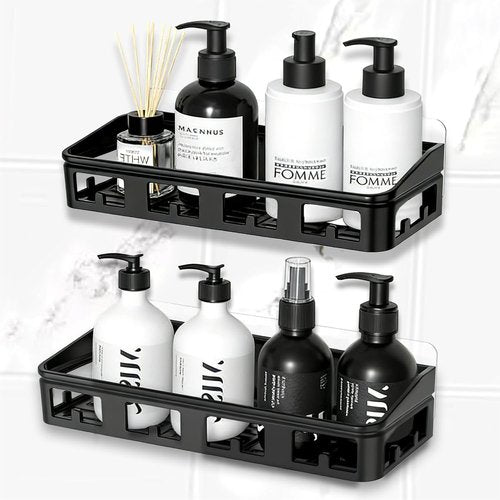 ELLO&ALLO Shower Caddy | Rustproof Stainless Steel Adhesive Shelves - Large Capacity, No Drilling, 2 Pack