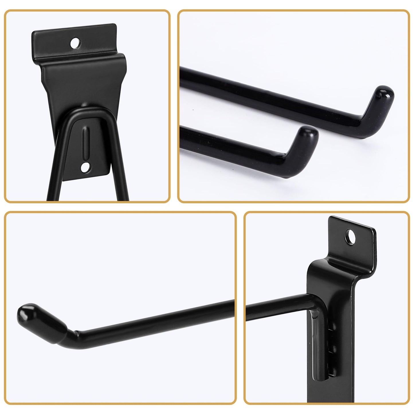 MENEONE Heavy-Duty Slatwall Baskets and Hooks - Slatwall Accessories for Standard Slatwall Panels | Ideal for Organizing Garages and Workshops