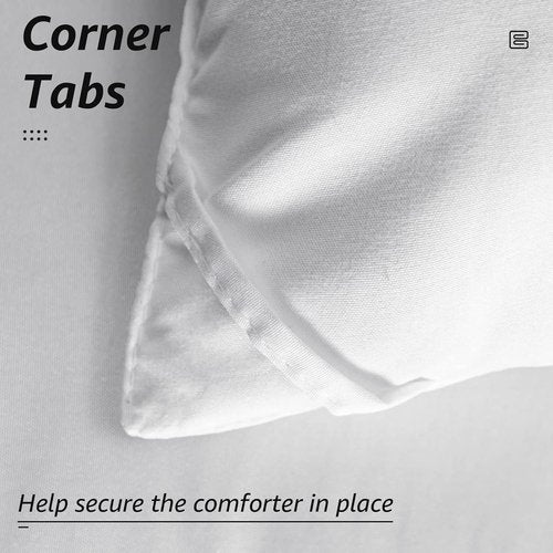 HYLEORY Queen Size Bed Comforter - Cooling Goose Down Alternative Duvet Insert - Machine Washable - White