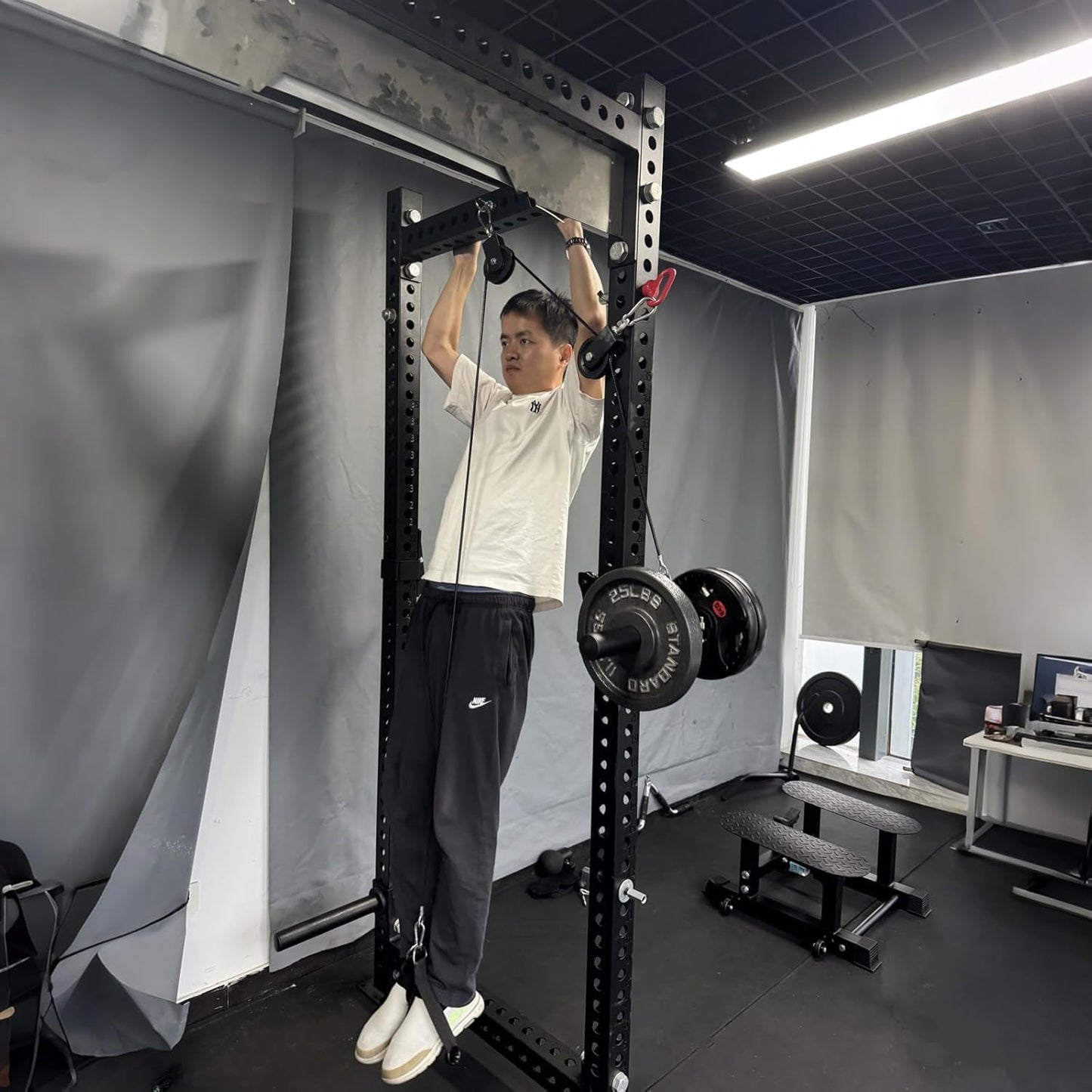 AHTAPFON Upgrade Smith Machine Attachments for Cable Machine Attachment,Cable Pulley Attachment for Power Rack Attachments,Squat Rack Attachments for Cable Crossover Deep Squat LAT Pull Down