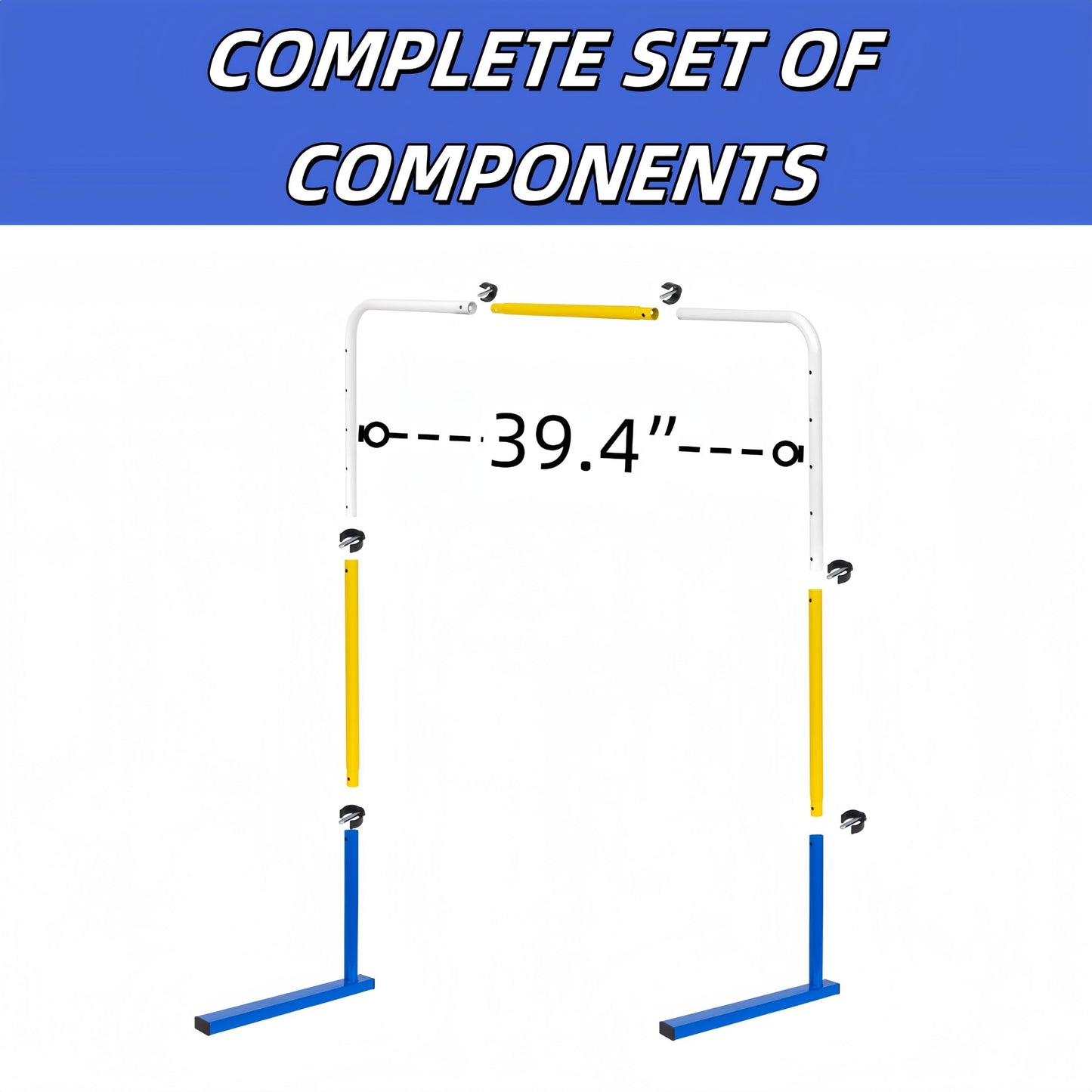 Adjustable Height Hurdles Training Equipment, 2Pcs Metal Practice Hurdles Track and Field for Kids, Youth and Adults Agility Training, Jumping Speed Hurdles for Football, Soccer, Basketball, Dogs