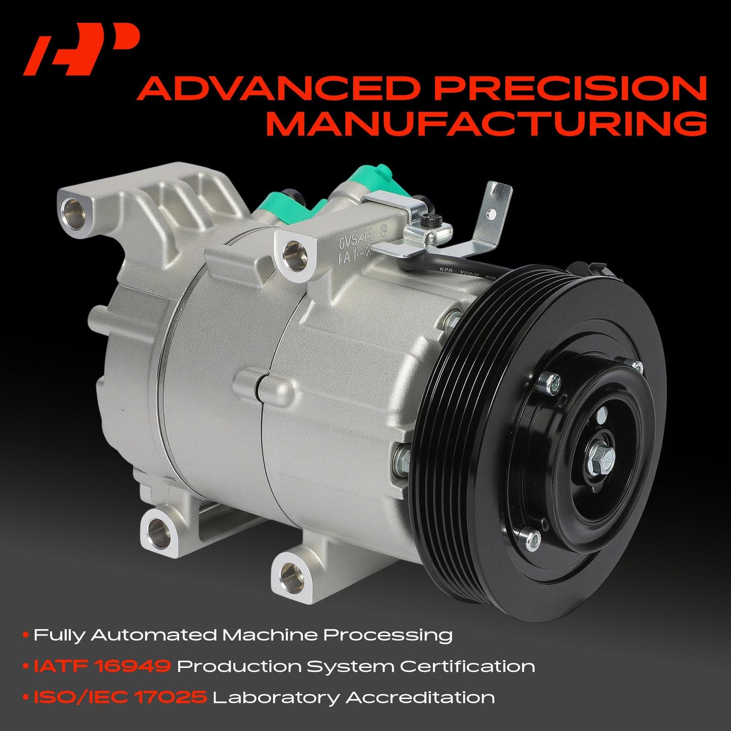 A-Premium Air Conditioner AC Compressor with Clutch Compatible with Kia Soul 2014-2019, Forte5 2014-2016, Forte Koup 2014-2017 & Hyundai Elantra 2017, only fit 1.6L engine