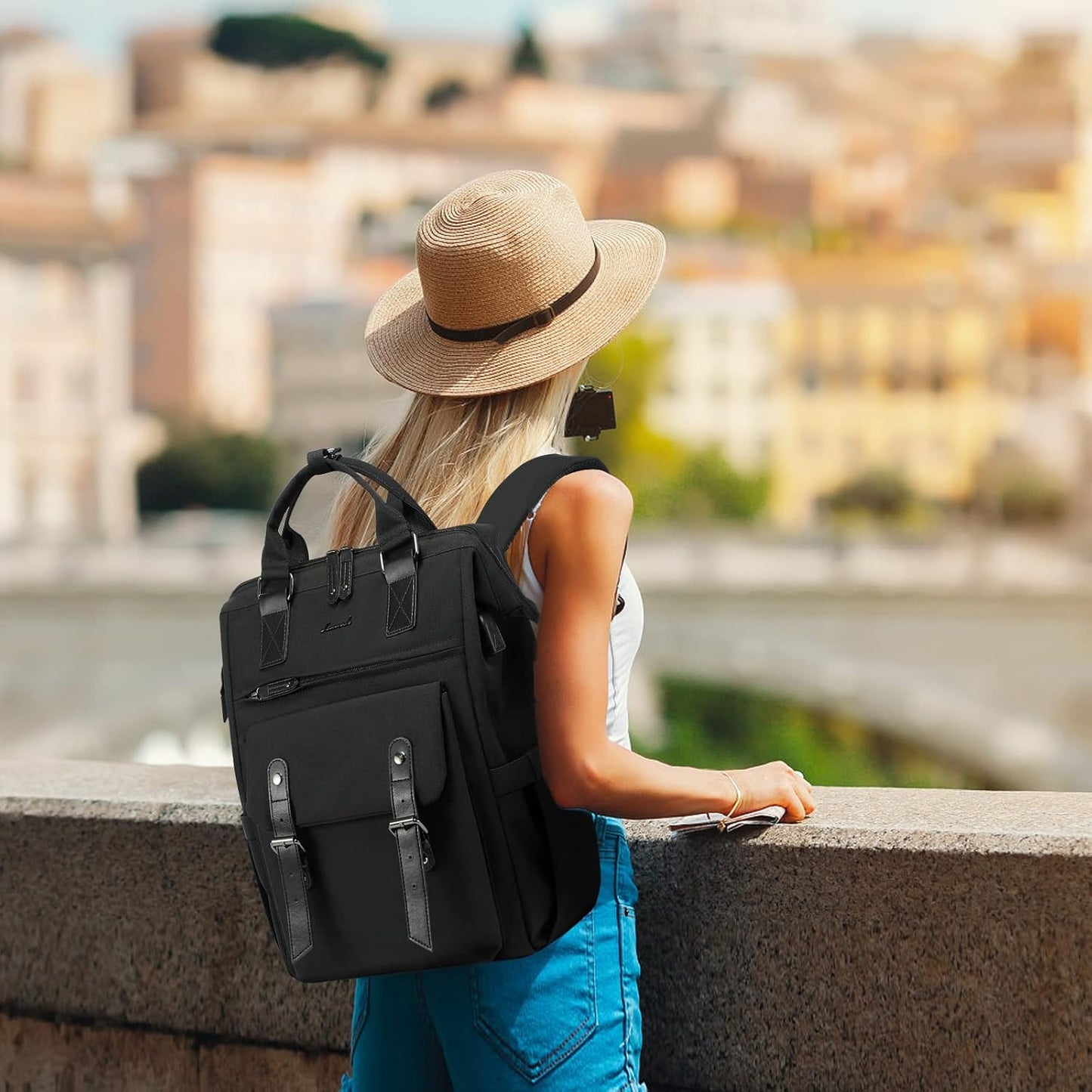 Backpack Commuter Backpack Backpack 17 Inch, LOVEVOOK Laptop for Women Work Travel Business Computer Bag Doctor Nurse
