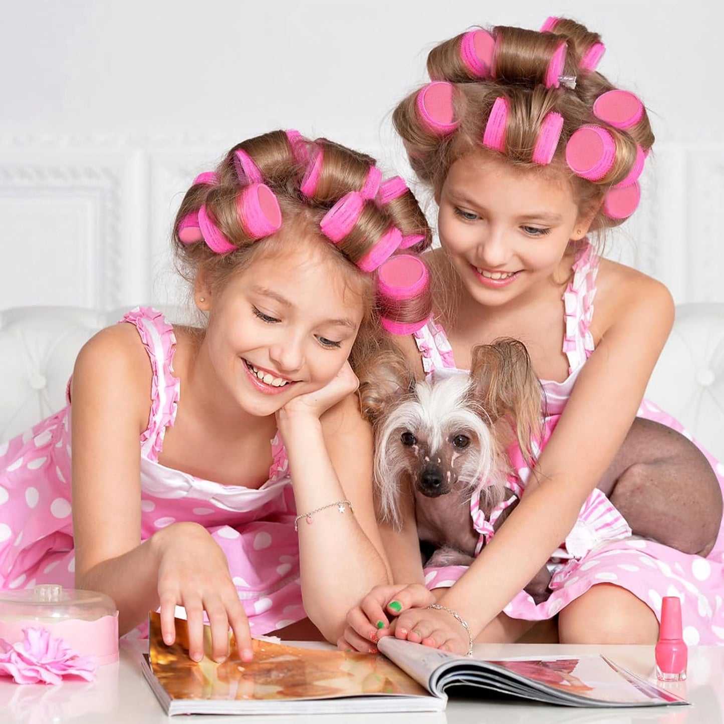 Uonlytech Hair Roller Set - 8pcs Self Grip Foam Curlers for Women & Girls | Perfect for Bangs