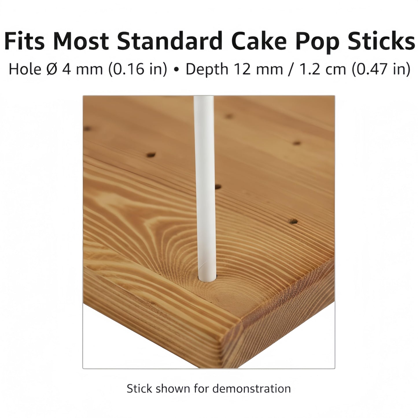 Relaxing Garden 48 Hole Cake Pop Stand, Wooden Cake Pop Display Board with 100 Sticks, 100 Treat Bags & 100 Twist Ties, Dessert Table Holder for Birthday, Baby Shower, Wedding & Parties