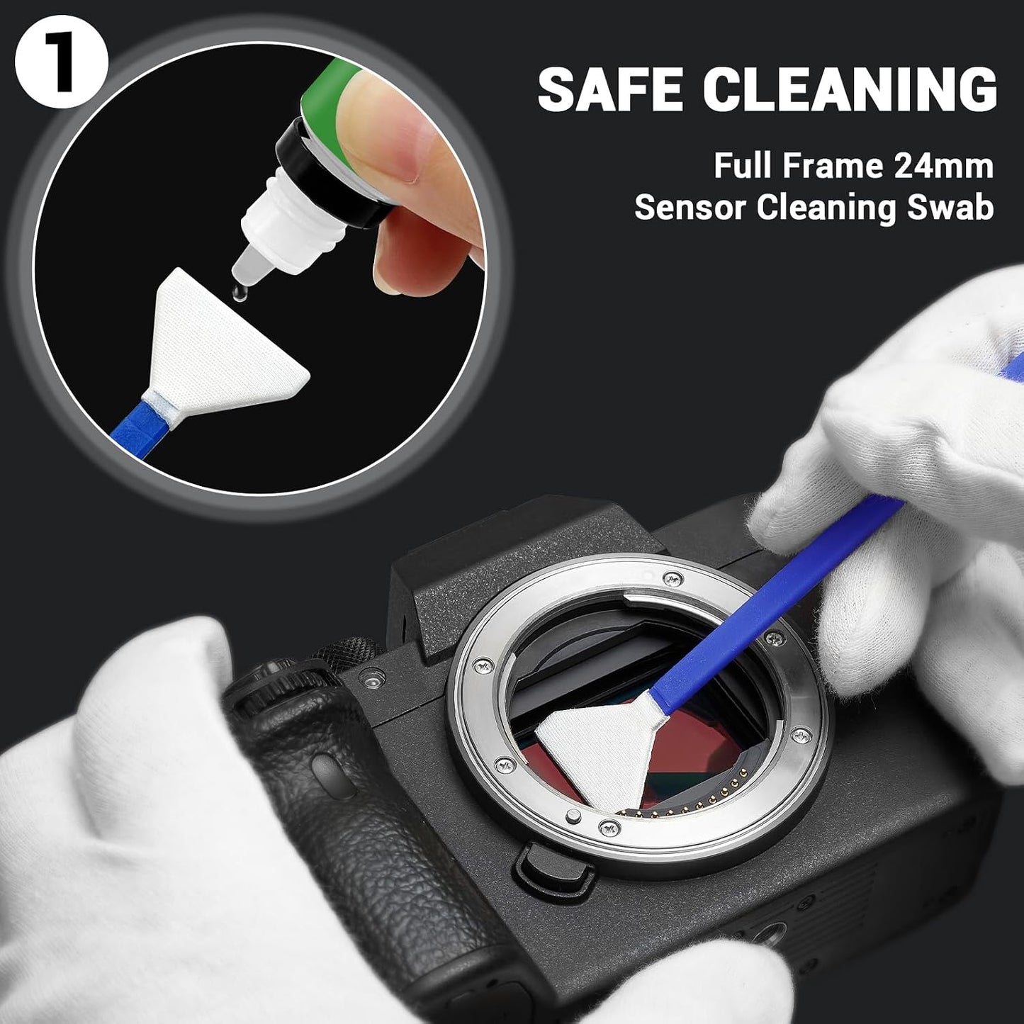 Midukit 10x Updated Camera Lens and Sensor Cleaning Kit for Full Frame DSLR - Swabs, Cleaner, and Essentials for Canon