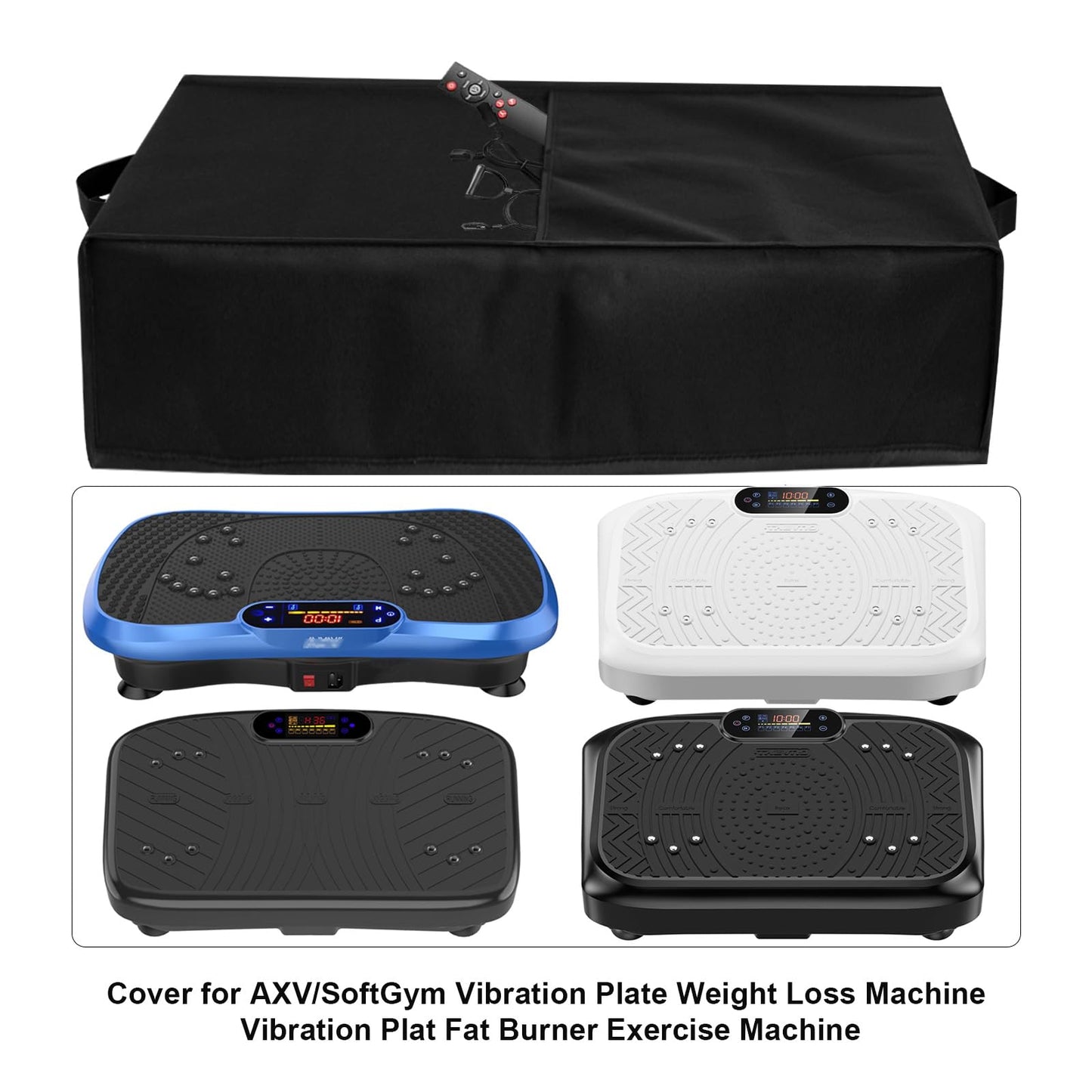 Vibration Plate Dust Cover Lid Heavy Duty Waterproof Dustproof Nylon Protective Cover Case for AXV/for SoftGym Vibration Plate Weight Loss Machine Exercise Machine /Vibration Platform Machines