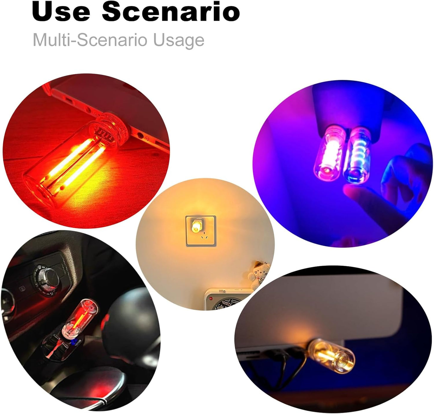 Dozyix Bulb 901) Touch Control Retro USB Night Light, Touch Adjustment Lights,Plug in USB Auto Night Light, Mini LED