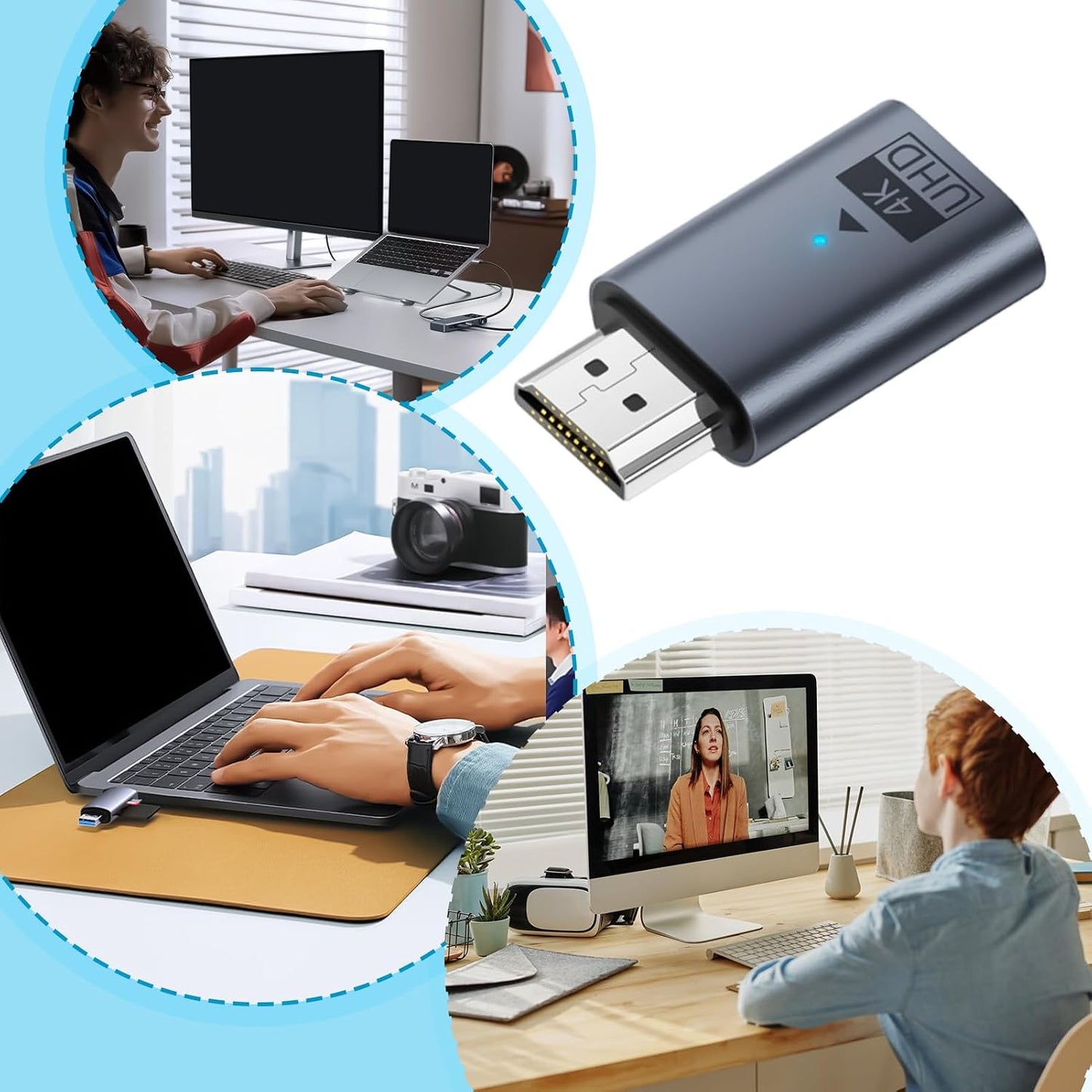 Generic 4K 1.46x0.79x0.39 inches Ultra HD Streaming Dongle - High-Speed Multimedia Adapter | Plug-and-Play Video