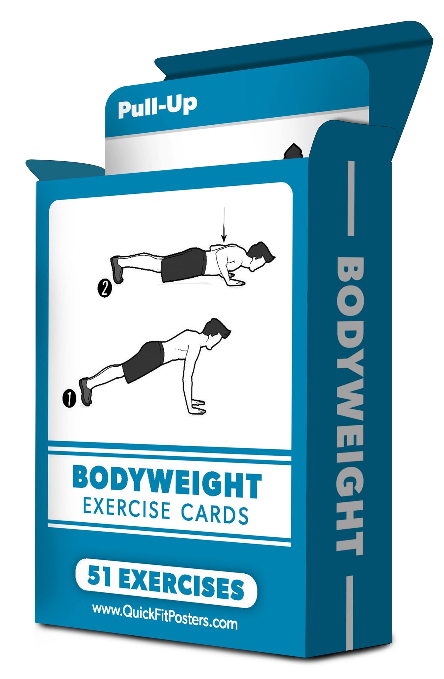 Bodyweight Exercise Cards - Fitness Playing Cards with Over 50 Body Weight Workouts - 2.5" x 3.5" (Standard Playing Card Size)