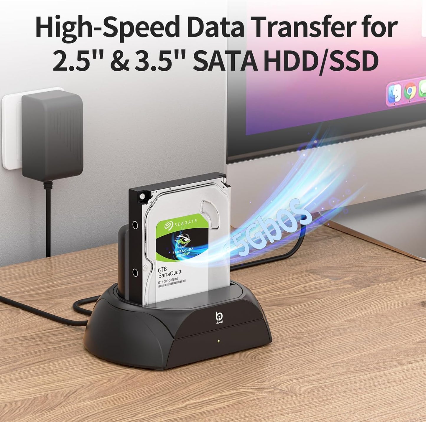 xiaobi M.2 2.5" 3.5" Hard Drive Docking Station, Pcie NVMe Adapter with Cooling Fan Superior Cooling Efficiency