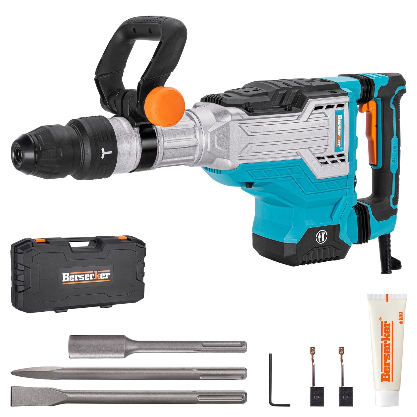 Berserker 25-Pound SDS-Max Demolition Jack Hammer with SDS Max Ground Rod Driver for 5/8 Inch & 3/4 Inch Ground Rods