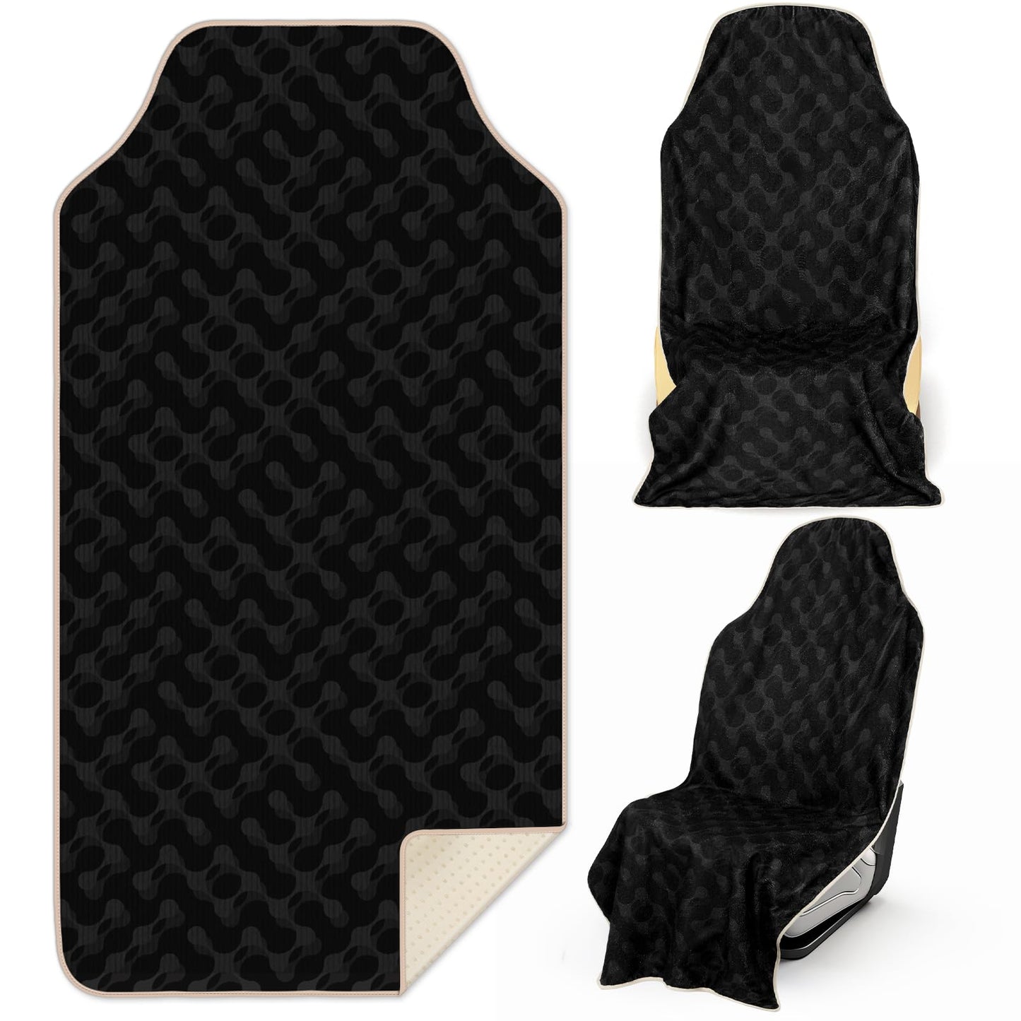Lonfliness 1PCS Car Seat Cover Towel Non Slip Front Seat Car Seat Towel Athletic Running Towel Washable Seat Cover for Gym Workout Sweat Outdoor Sport Beach Hiking Yoga (Midnight)