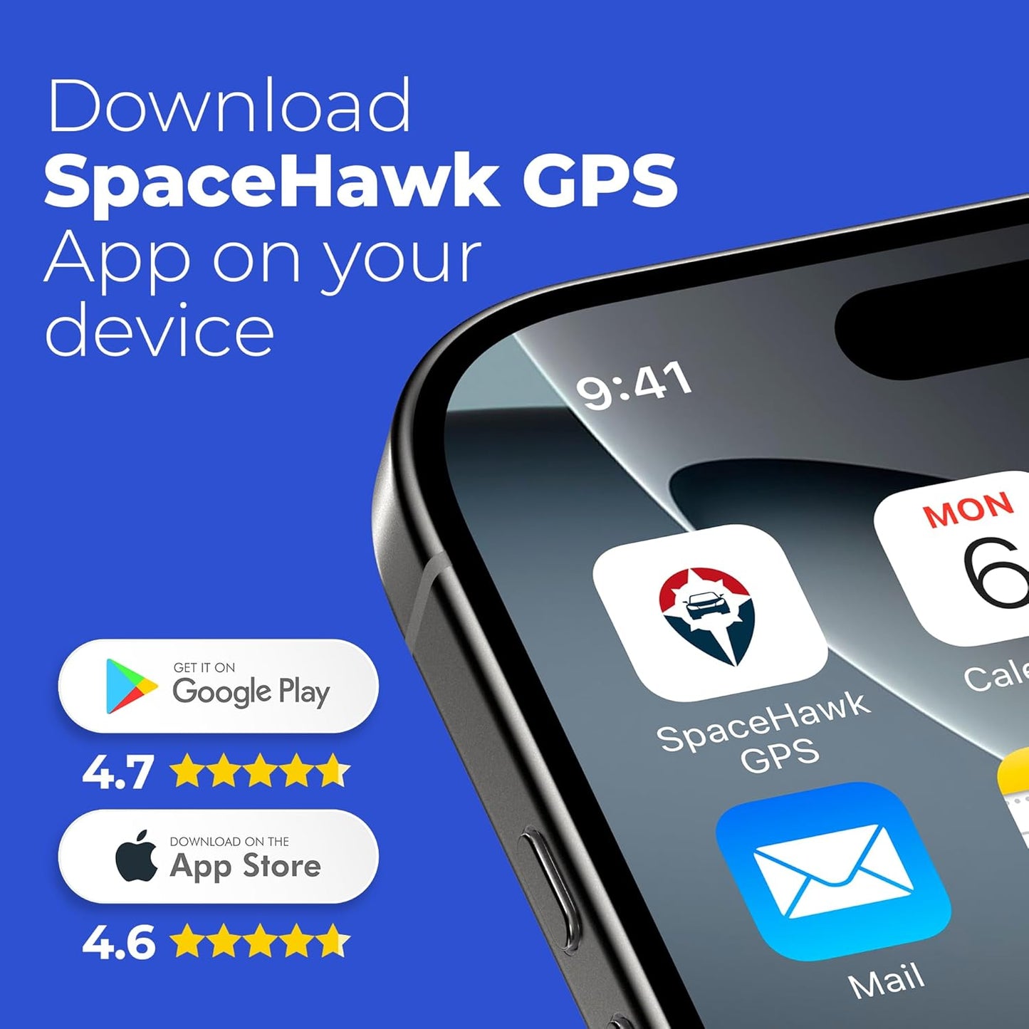SpaceHawk GPS Assets Tracker - Real-Time Mini GPS System. Hidden GPS Tracking Device for Cars, Trucks, Trailers
