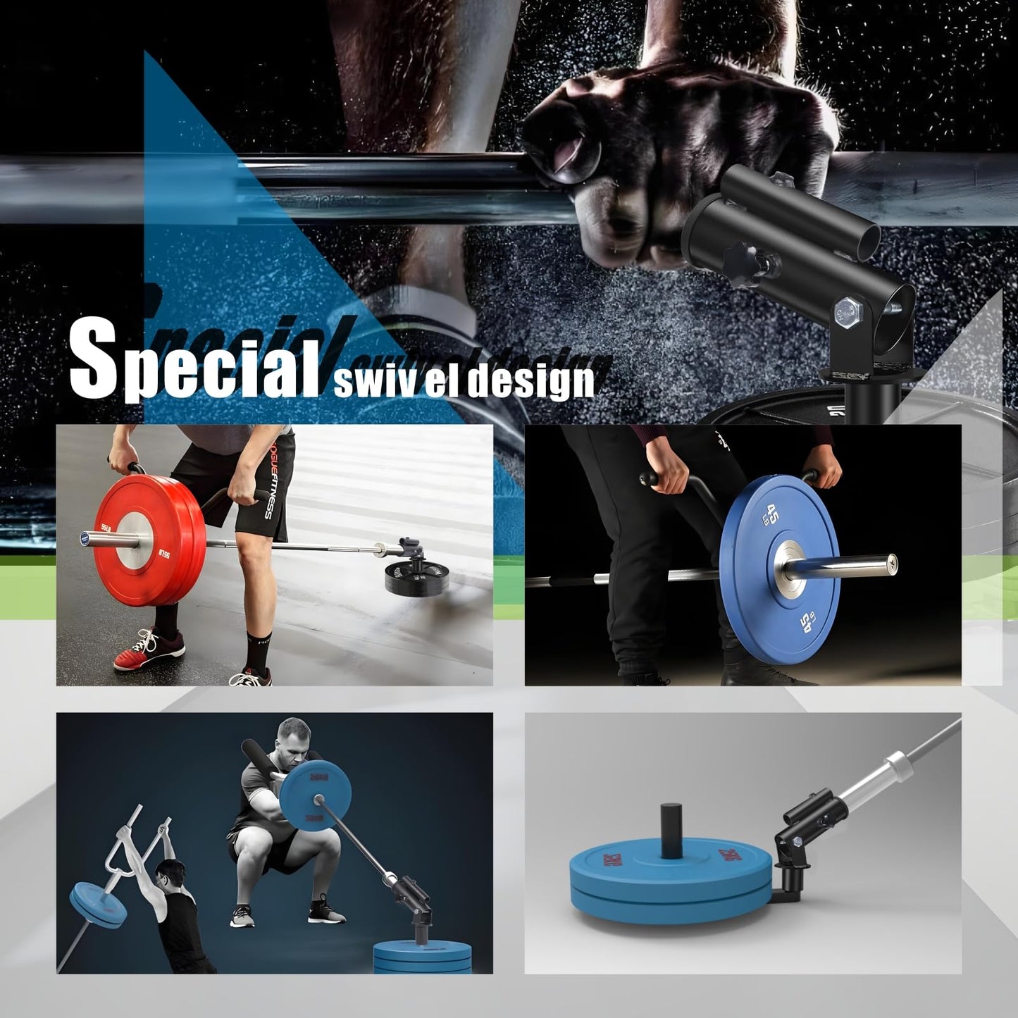 Arazooyi T Bar Row Landmine Attachment for 1" 2" Olympic Barbell Bars, 360° Swivel Landmine Base for Back or Full-Body Workout Home Gym Equipment