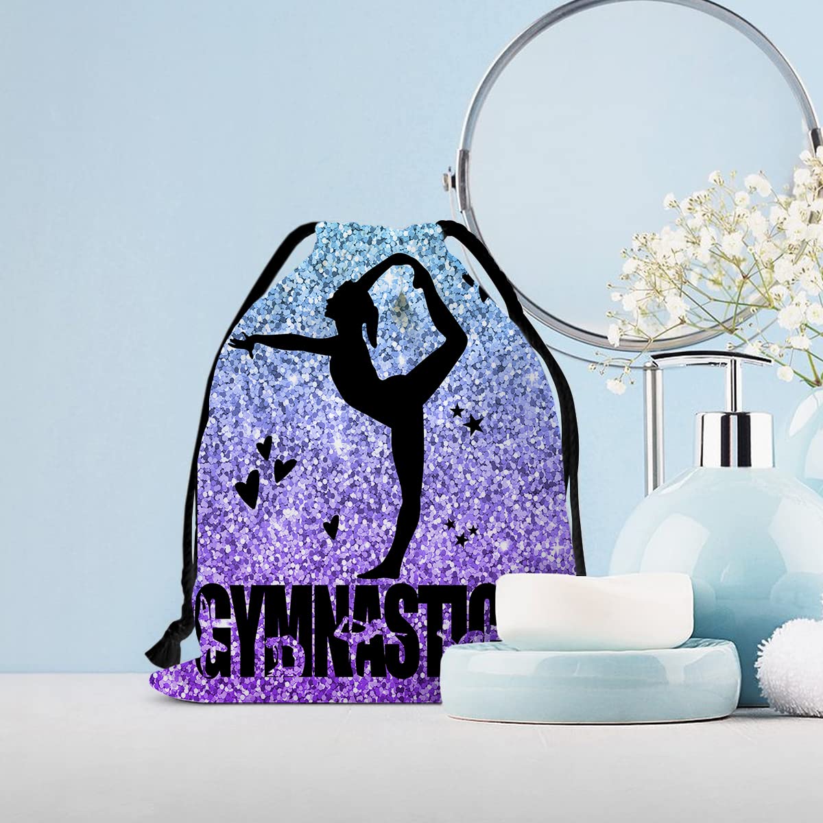 LULYKINI Gymnastics Drawstring Grip Bags Small Drawstring Bag Waterproof Gym Storage Pouch For Holding Gymnastics Grips