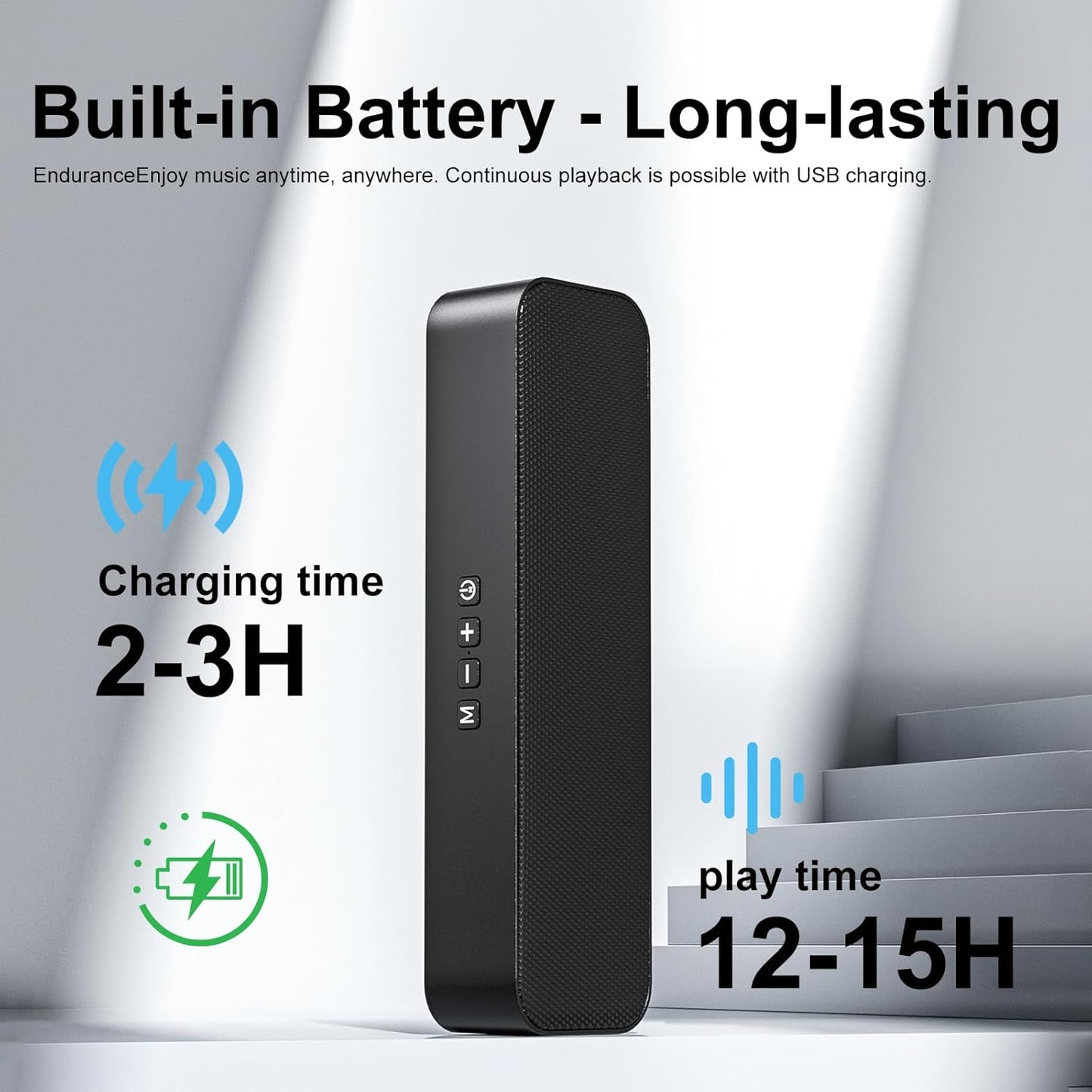 KASOHQEE Bass,3.5mm Computer Speakers for Desktop PC,Rechargeable Bluetooth Speaker,Small Computer Soundbar with Stereo