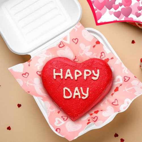 Harloon 960 Pcs Mother's Day Wax Paper Sheets Sandwich 12 x 12 Inch Pink Parchment Paper for Valentine's Day Best Mom Wedding Birthday Party Baking Wrapping Tissue Food Basket Liner