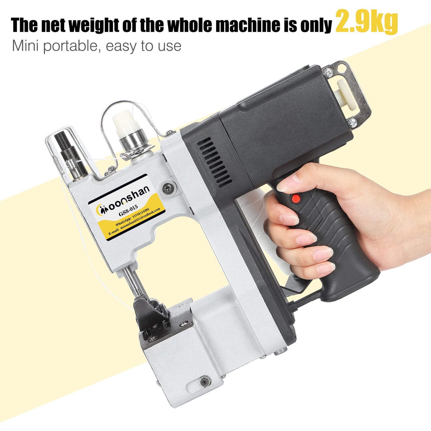Moonshan Bag Closing Machine + 6 Rolls Heavy Duty Spool Sewing Thread