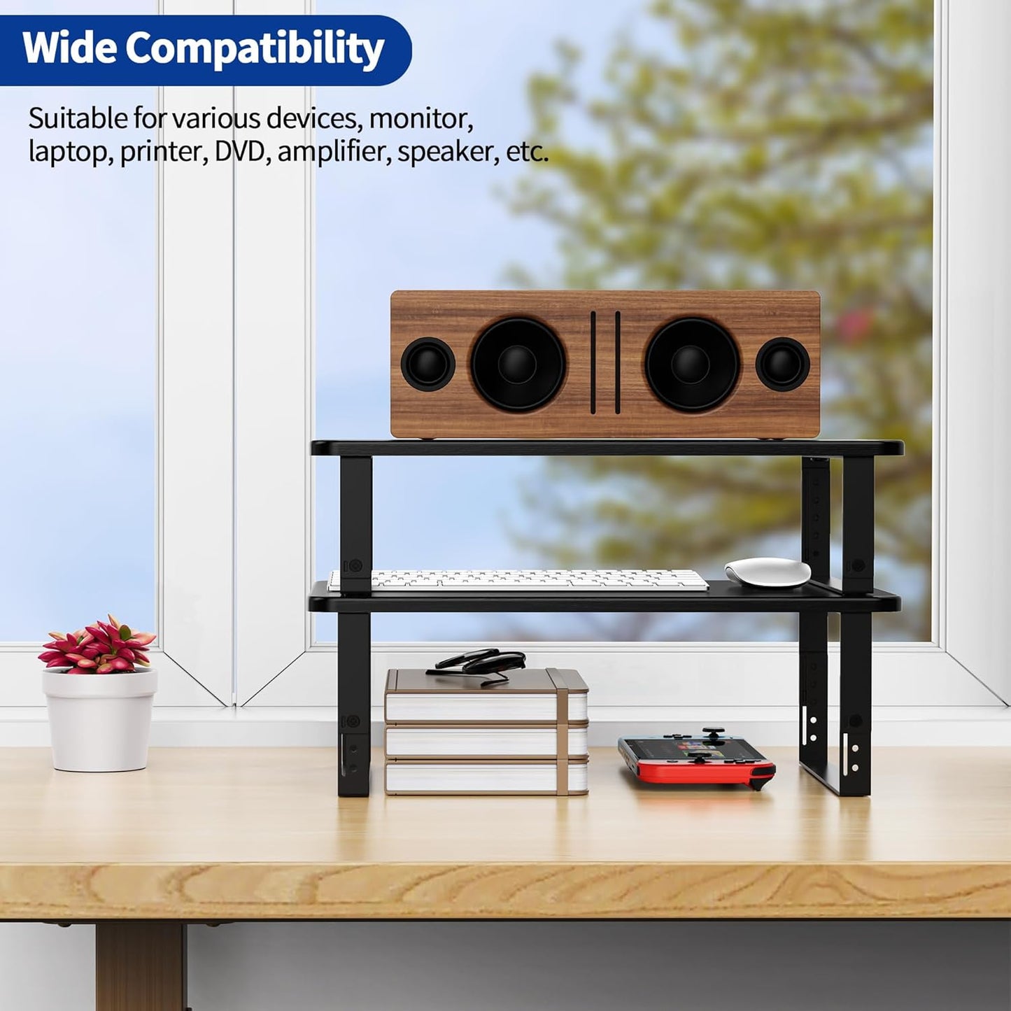 MS01 BESIGN Monitor Stand Riser, Height Adjustable Laptop Stand, Computer Monitor Stand for Monitor