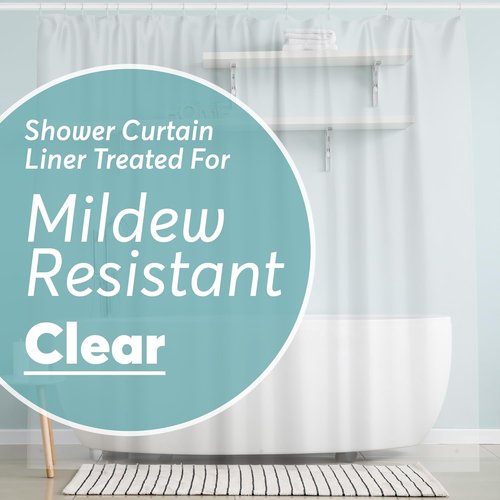 BigFoot Clear Shower Curtain Liner - Odorless 72x72 Washable PEVA with Magnets | Premium Waterproof Bath Essential