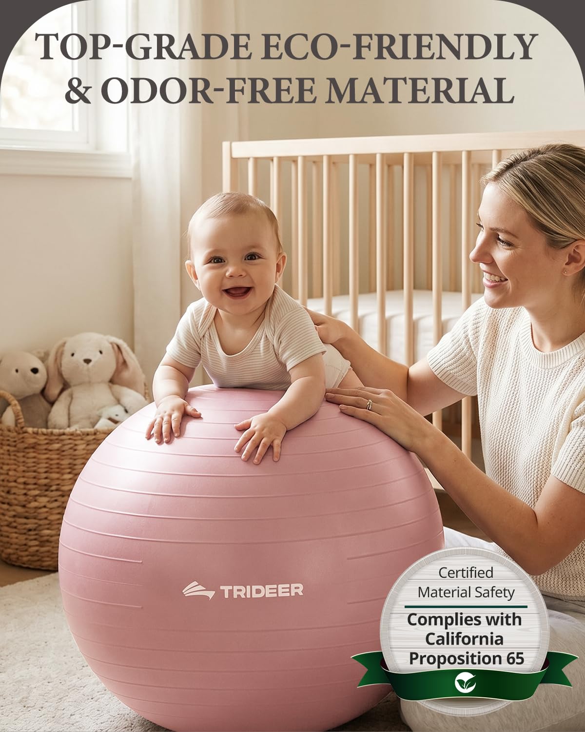 Trideer Exercise Ball Yoga Ball – Office Seating & Balance Ball Chair, Stability Ball for Pilates, Physical Therapy,Core Training & Balance Improvement & Stretching