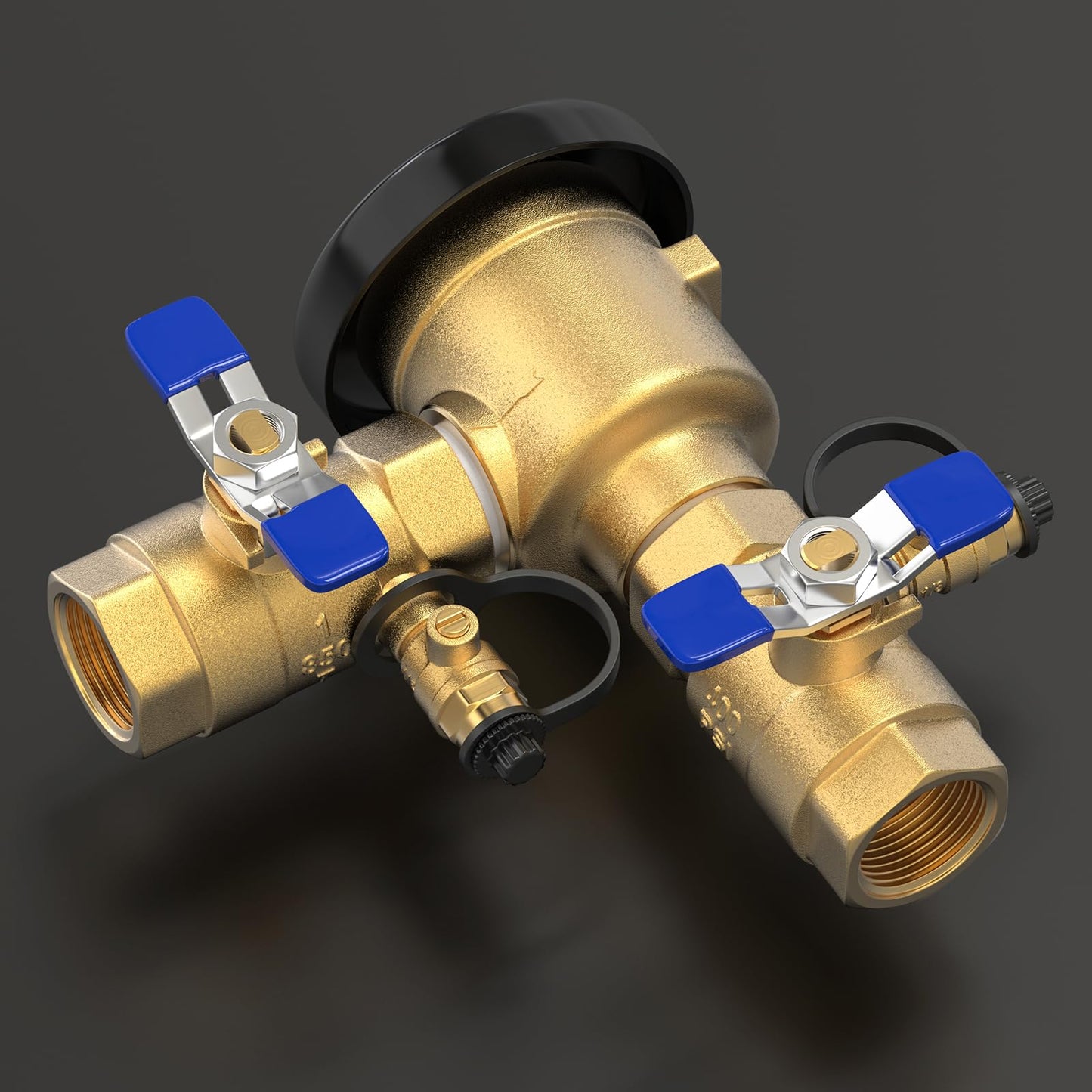 GASHER 1" Pressure Vacuum Breaker Assembly with Pipe Freeze Protection Cover, Brass Irrigation Backflow Preventer, Max 400 PSI Back Siphon Valves for Irrigation System